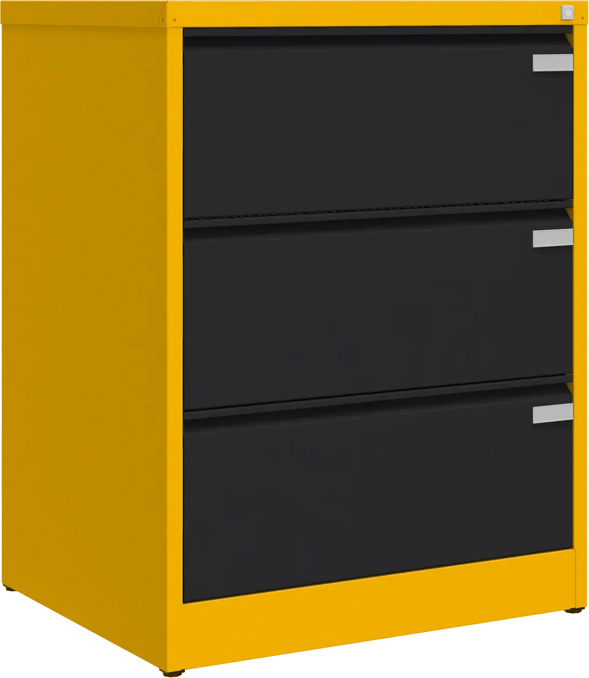 Metallist dokumendikapp Archive, 1007x775x633 mm, A4-formaadile – kollane / must