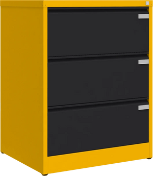 Metallist dokumendikapp Archive, 1007x775x633 mm, A4-formaadile – kollane / must