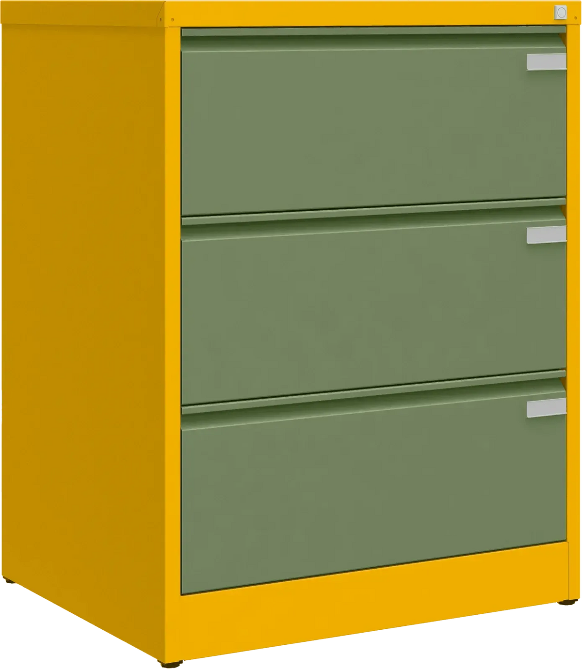 Metallist dokumendikapp Archive, 1007x775x633 mm, A4-formaadile – kollane / roheline