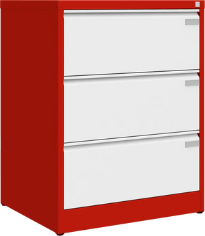 Metallist dokumendikapp Archive, 1007x775x633 mm, A4-formaadile – punane / valge