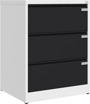 Metallist dokumendikapp Archive, 1007x775x633 mm, A4-formaadile – valge / must