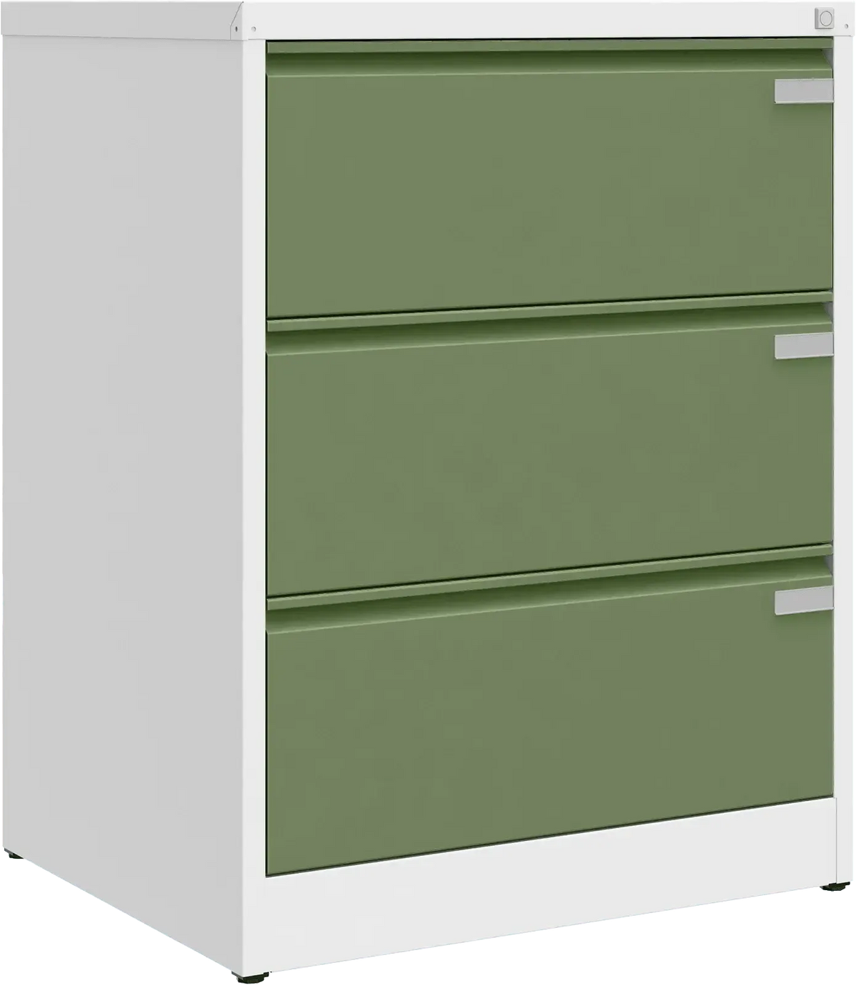 Metallist dokumendikapp Archive, 1007x775x633 mm, A4-formaadile – valge / roheline