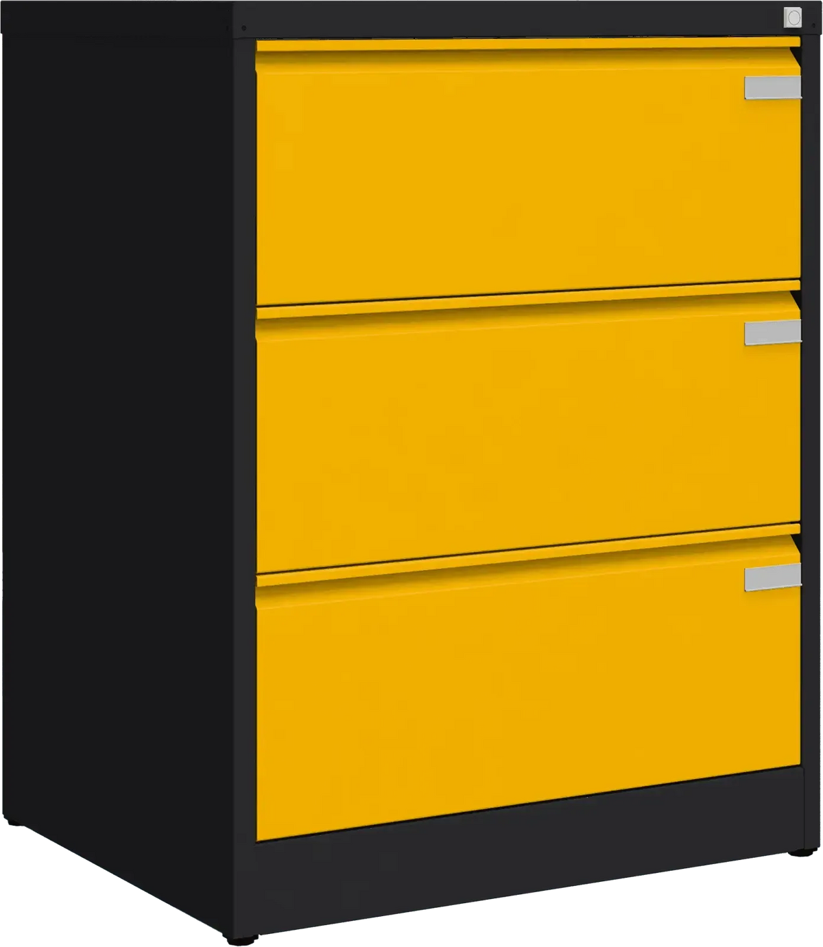 Metallist dokumendikapp Archive, 1007x775x633 mm, A4-formaadile – must / kollane