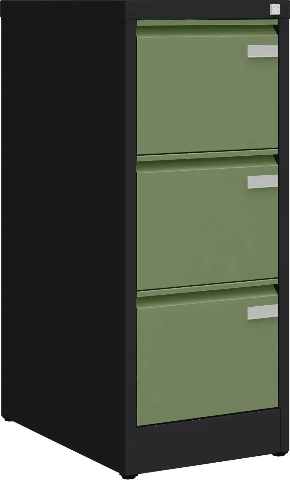 Metallist dokumendikapp Archive, 1008x415x633 mm, A4-formaadile – must / roheline