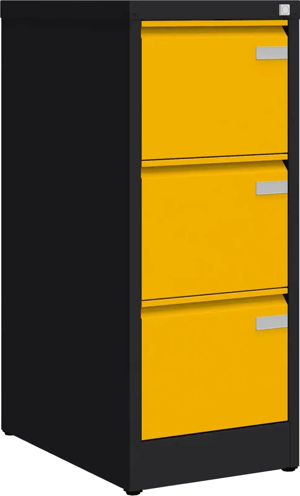 Metallist dokumendikapp Archive, 1008x415x633 mm, A4-formaadile – must / kollane