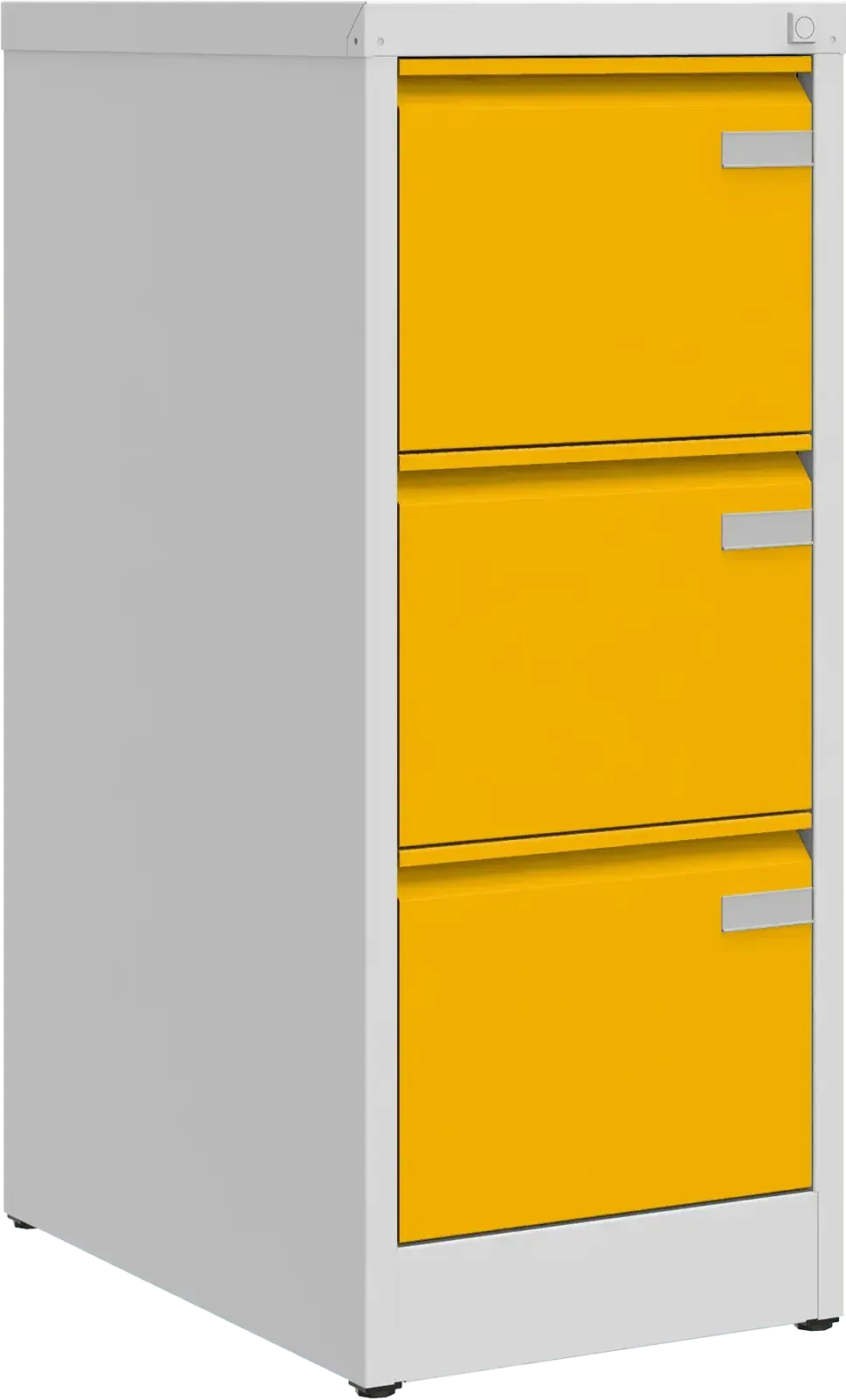Metallist dokumendikapp Archive, 1008x415x633 mm, A4-formaadile – helehall / kollane