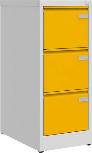 Metallist dokumendikapp Archive, 1008x415x633 mm, A4-formaadile – helehall / kollane