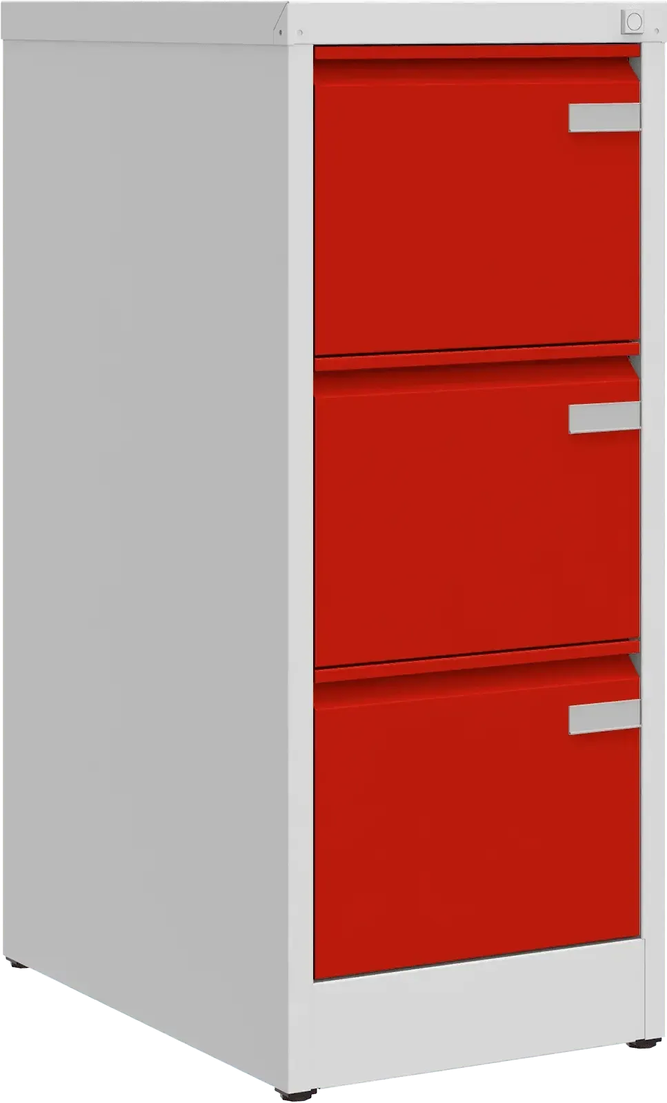 Metallist dokumendikapp Archive, 1008x415x633 mm, A4-formaadile – helehall / punane
