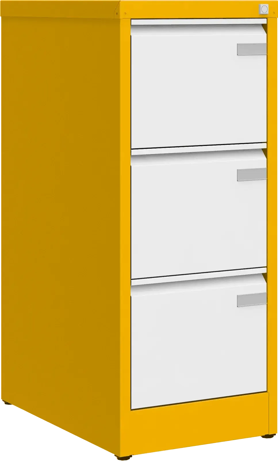 Metallist dokumendikapp Archive, 1008x415x633 mm, A4-formaadile – kollane / valge