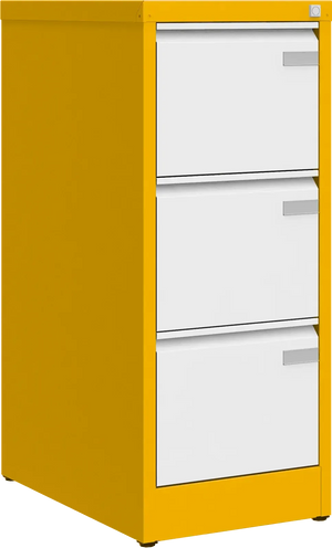 Metallist dokumendikapp Archive, 1008x415x633 mm, A4-formaadile – kollane / valge