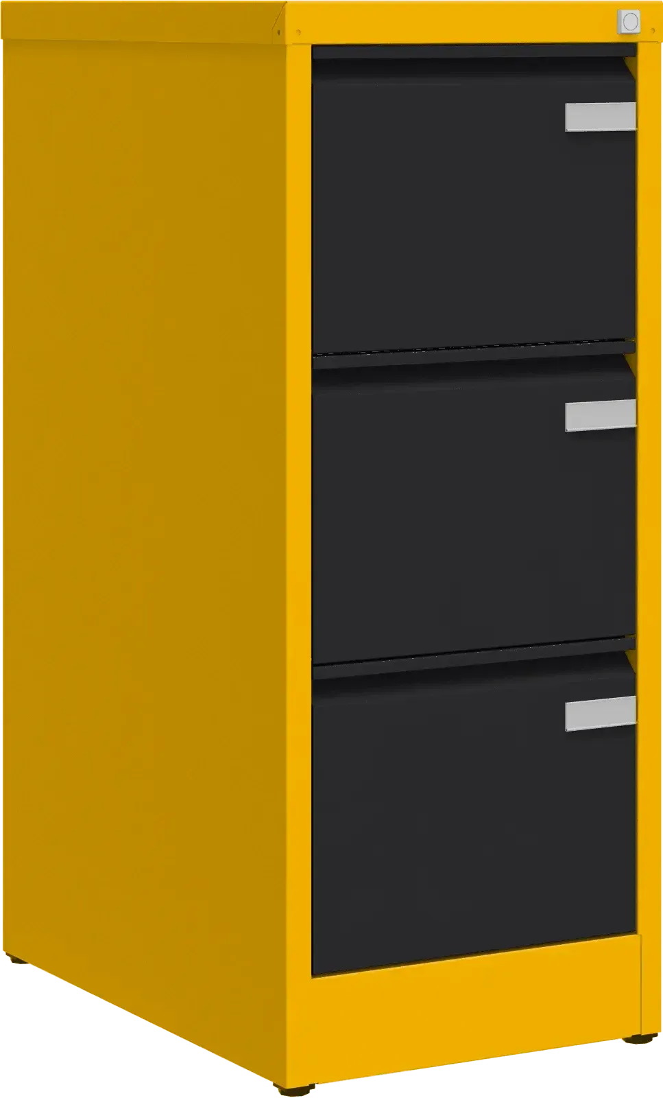 Metallist dokumendikapp Archive, 1008x415x633 mm, A4-formaadile – kollane / must