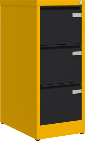 Metallist dokumendikapp Archive, 1008x415x633 mm, A4-formaadile – kollane / must