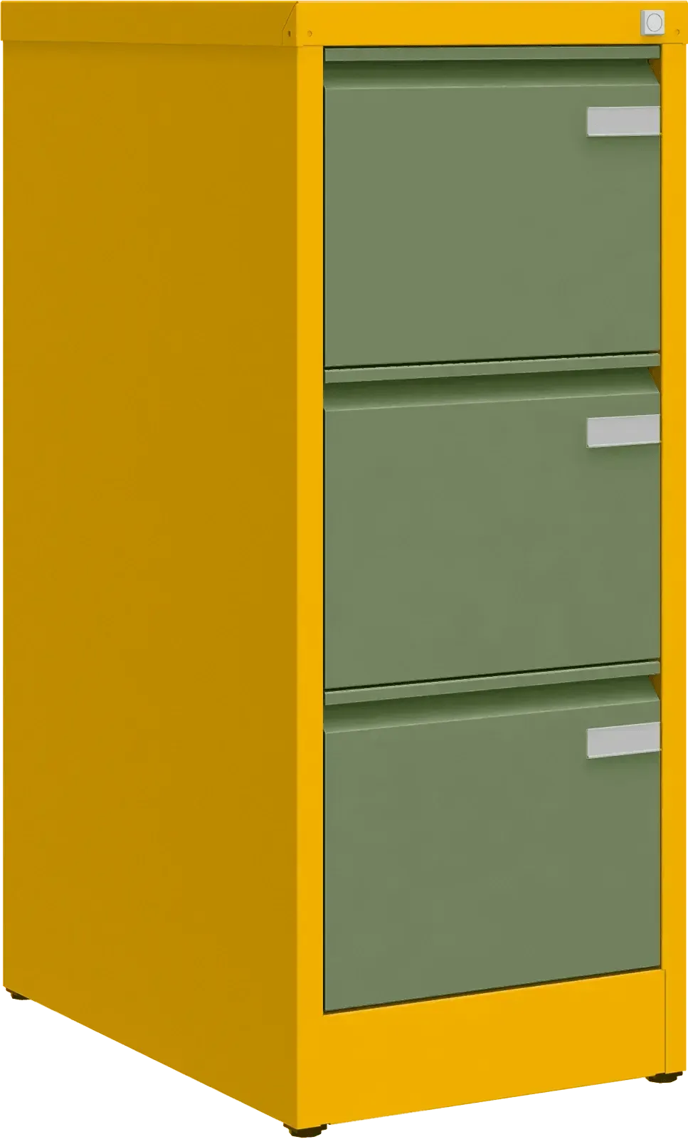 Metallist dokumendikapp Archive, 1008x415x633 mm, A4-formaadile – kollane / roheline