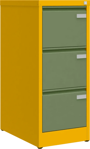 Metallist dokumendikapp Archive, 1008x415x633 mm, A4-formaadile – kollane / roheline