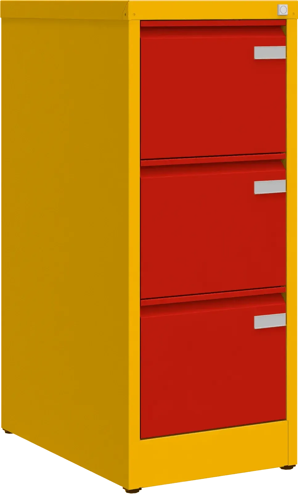 Metallist dokumendikapp Archive, 1008x415x633 mm, A4-formaadile – kollane / punane