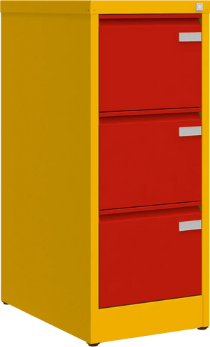 Metallist dokumendikapp Archive, 1008x415x633 mm, A4-formaadile – kollane / punane
