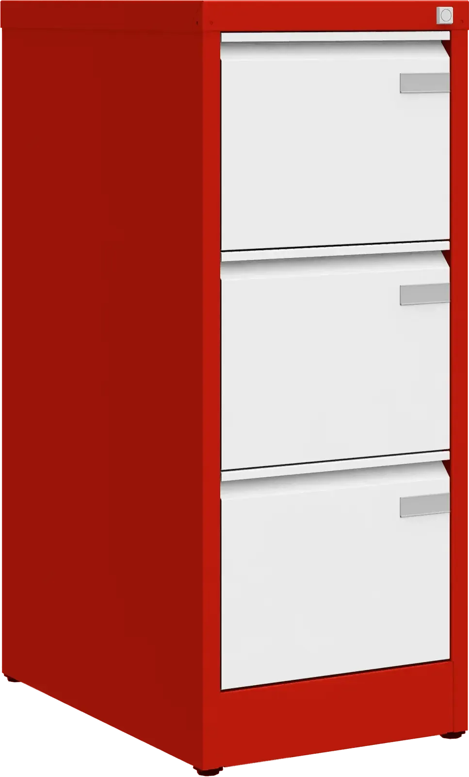 Metallist dokumendikapp Archive, 1008x415x633 mm, A4-formaadile – punane / valge