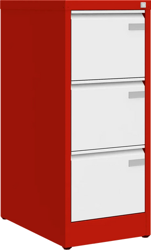 Metallist dokumendikapp Archive, 1008x415x633 mm, A4-formaadile – punane / valge