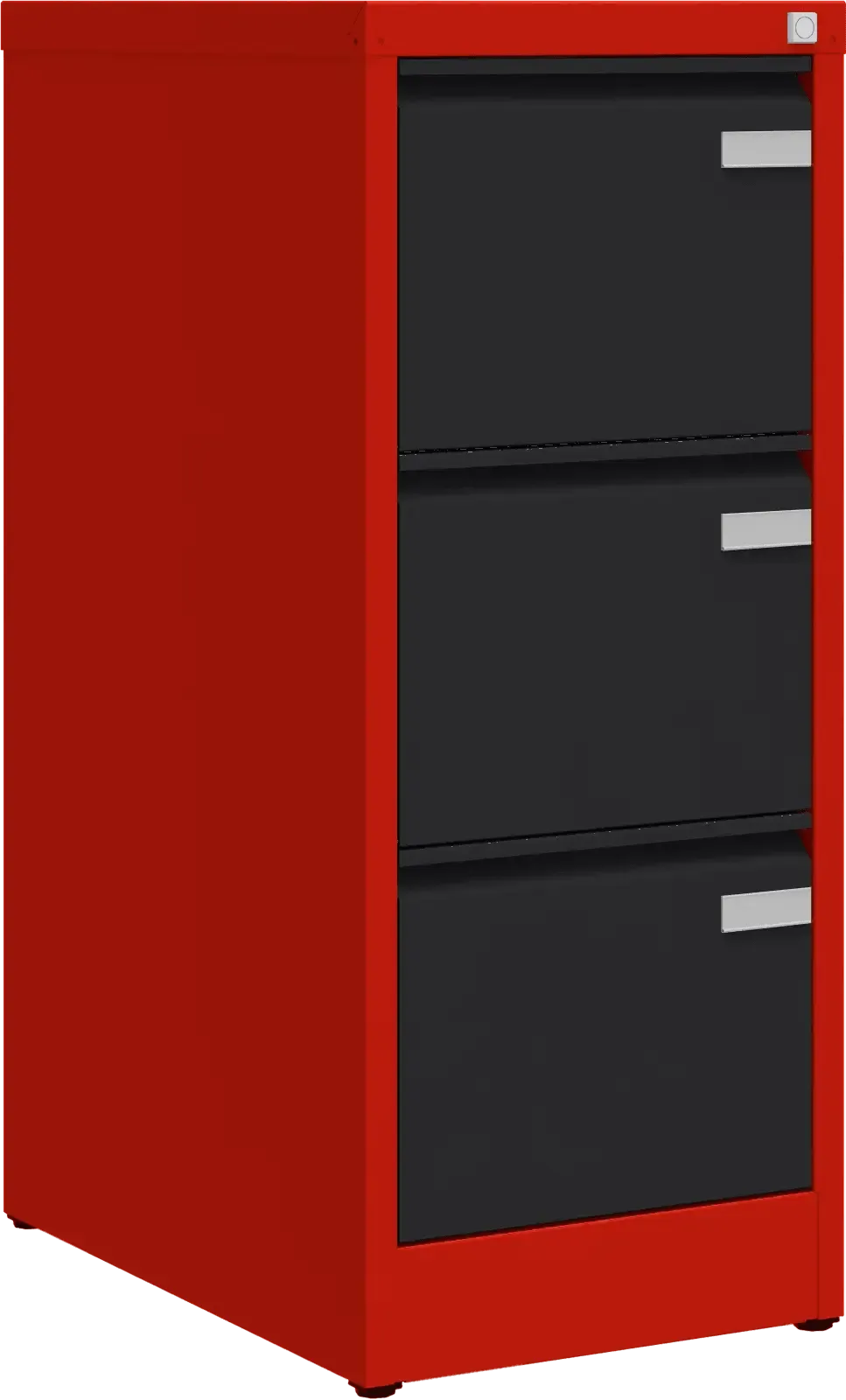 Metallist dokumendikapp Archive, 1008x415x633 mm, A4-formaadile – punane / must