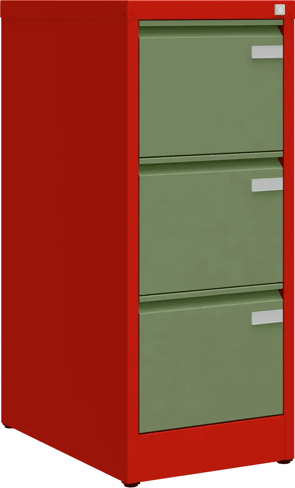 Metallist dokumendikapp Archive, 1008x415x633 mm, A4-formaadile – punane / roheline