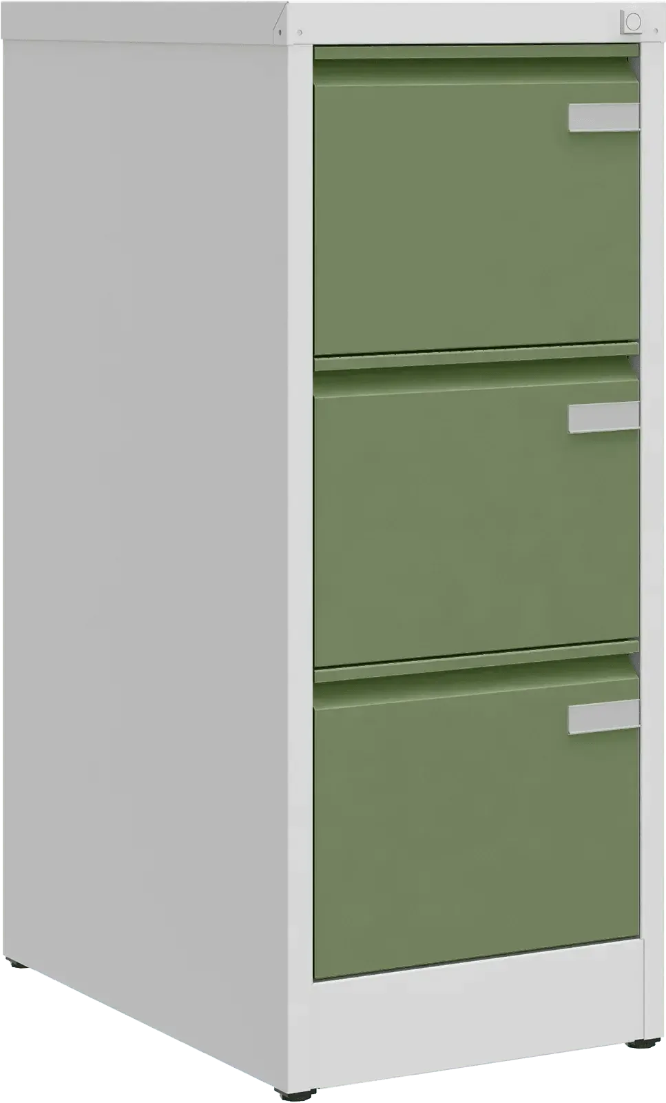 Metallist dokumendikapp Archive, 1008x415x633 mm, A4-formaadile – helehall / roheline