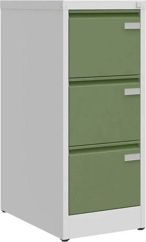 Metallist dokumendikapp Archive, 1008x415x633 mm, A4-formaadile – helehall / roheline