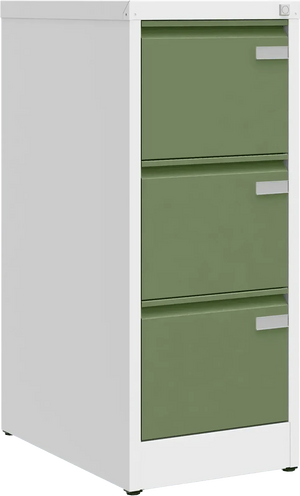 Metallist dokumendikapp Archive, 1008x415x633 mm, A4-formaadile – valge / roheline