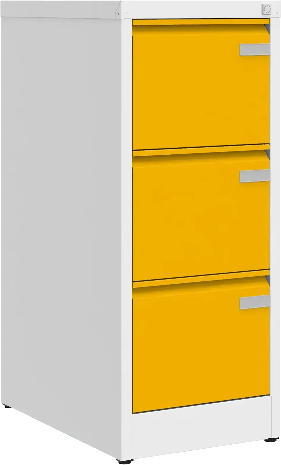 Metallist dokumendikapp Archive, 1008x415x633 mm, A4-formaadile – valge / kollane