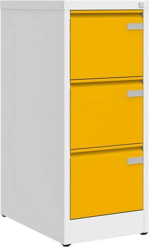 Metallist dokumendikapp Archive, 1008x415x633 mm, A4-formaadile – valge / kollane