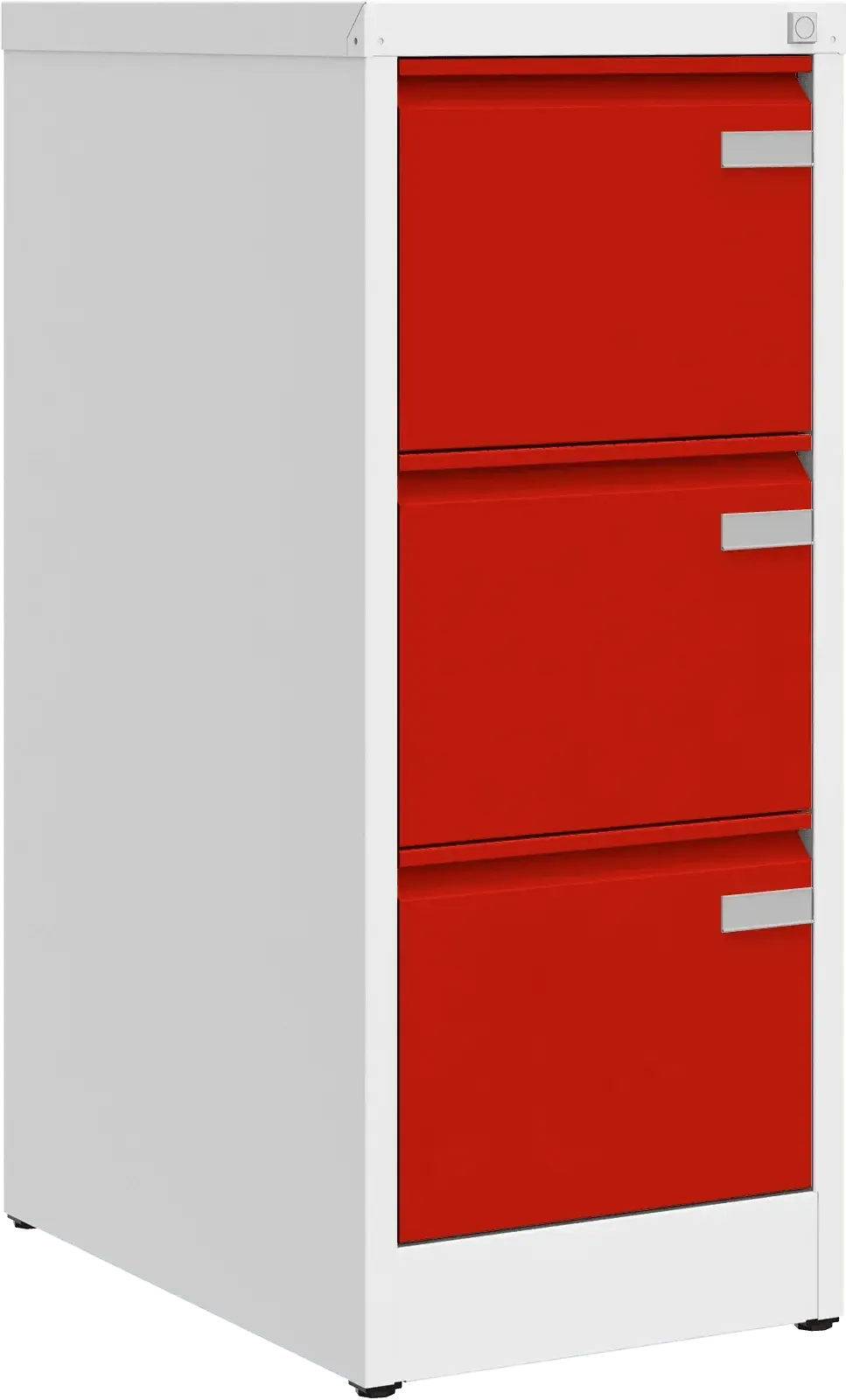 Metallist dokumendikapp Archive, 1008x415x633 mm, A4-formaadile – valge / punane