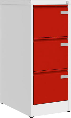 Metallist dokumendikapp Archive, 1008x415x633 mm, A4-formaadile – valge / punane