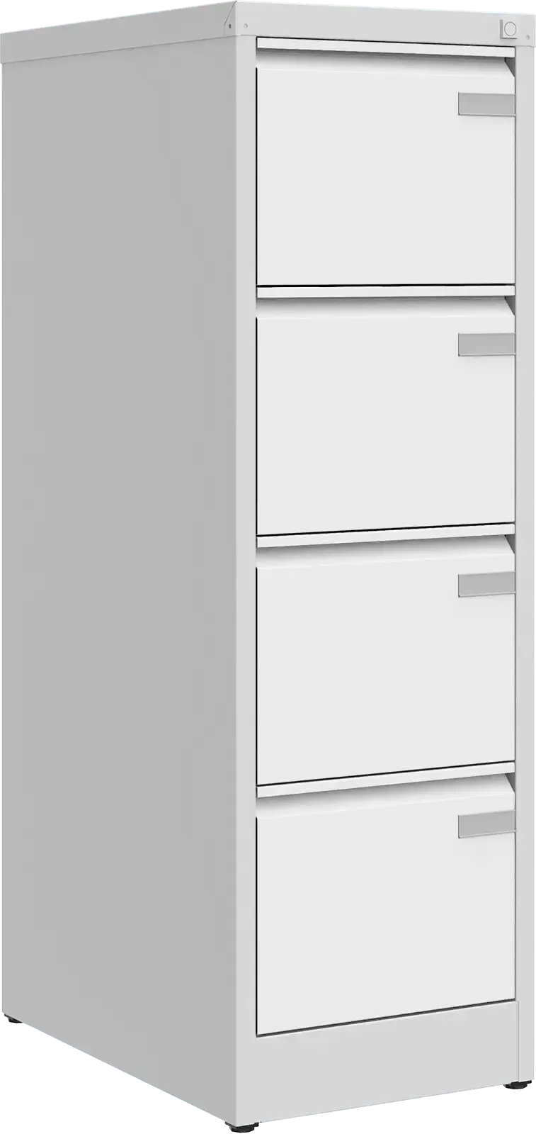Metallist dokumendikapp Archive, 1292x415x633 mm, A4-formaadile – helehall / valge