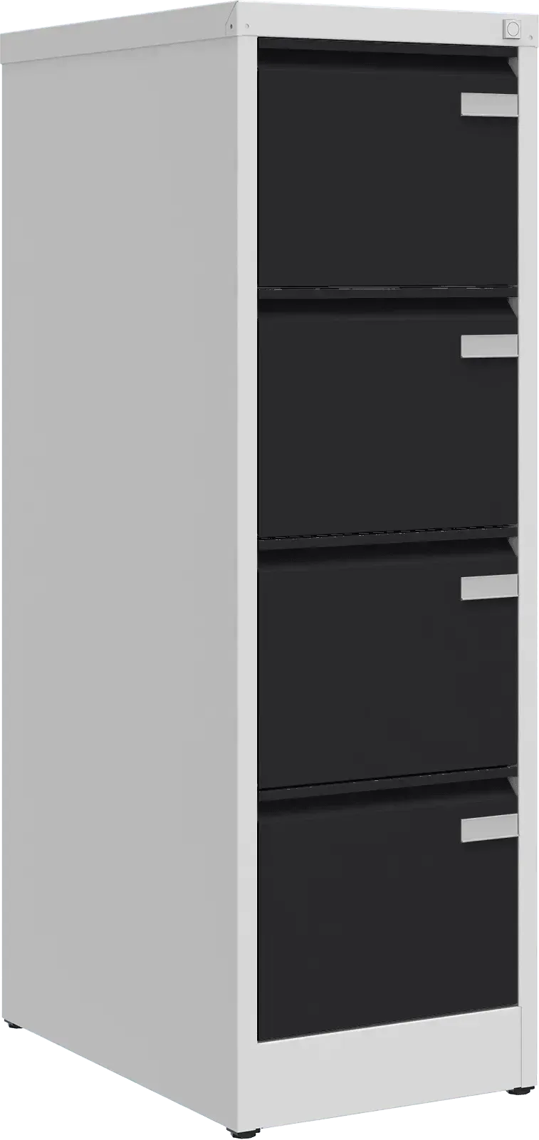 Metallist dokumendikapp Archive, 1292x415x633 mm, A4-formaadile – helehall / must