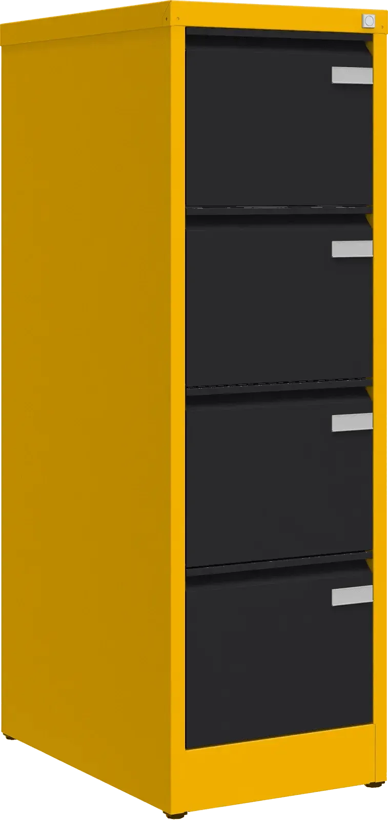 Metallist dokumendikapp Archive, 1292x415x633 mm, A4-formaadile – kollane / must