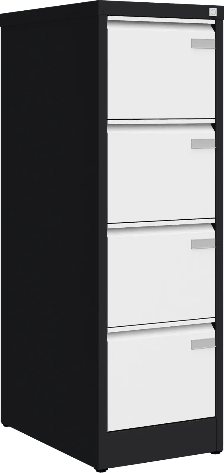 Metallist dokumendikapp Archive, 1292x415x633 mm, A4-formaadile – must / valge