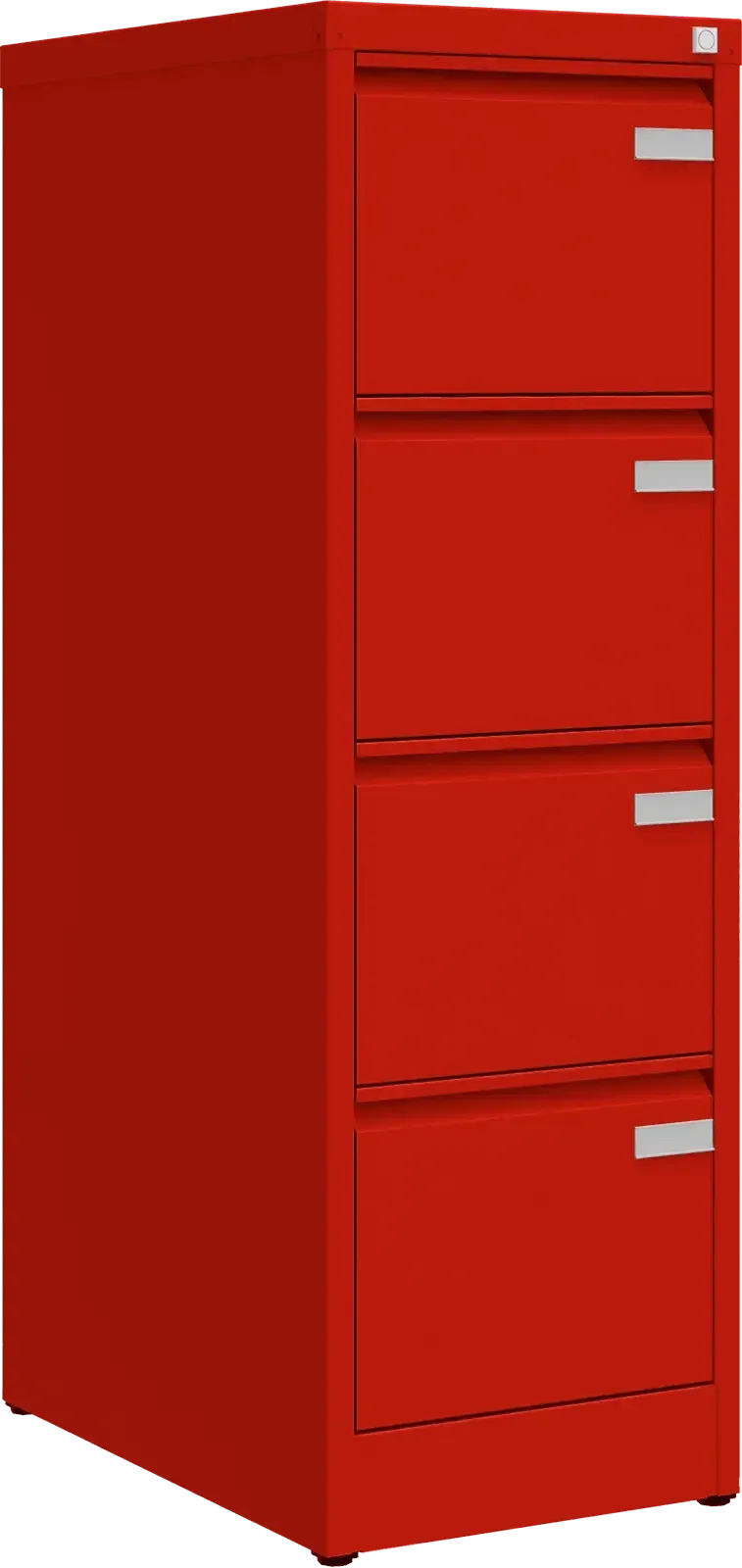 Metallist dokumendikapp Archive, 1292x415x633 mm, A4-formaadile – punane / punane