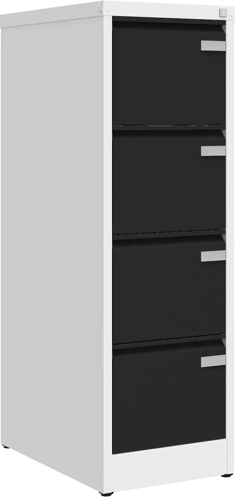 Metallist dokumendikapp Archive, 1292x415x633 mm, A4-formaadile – valge / must