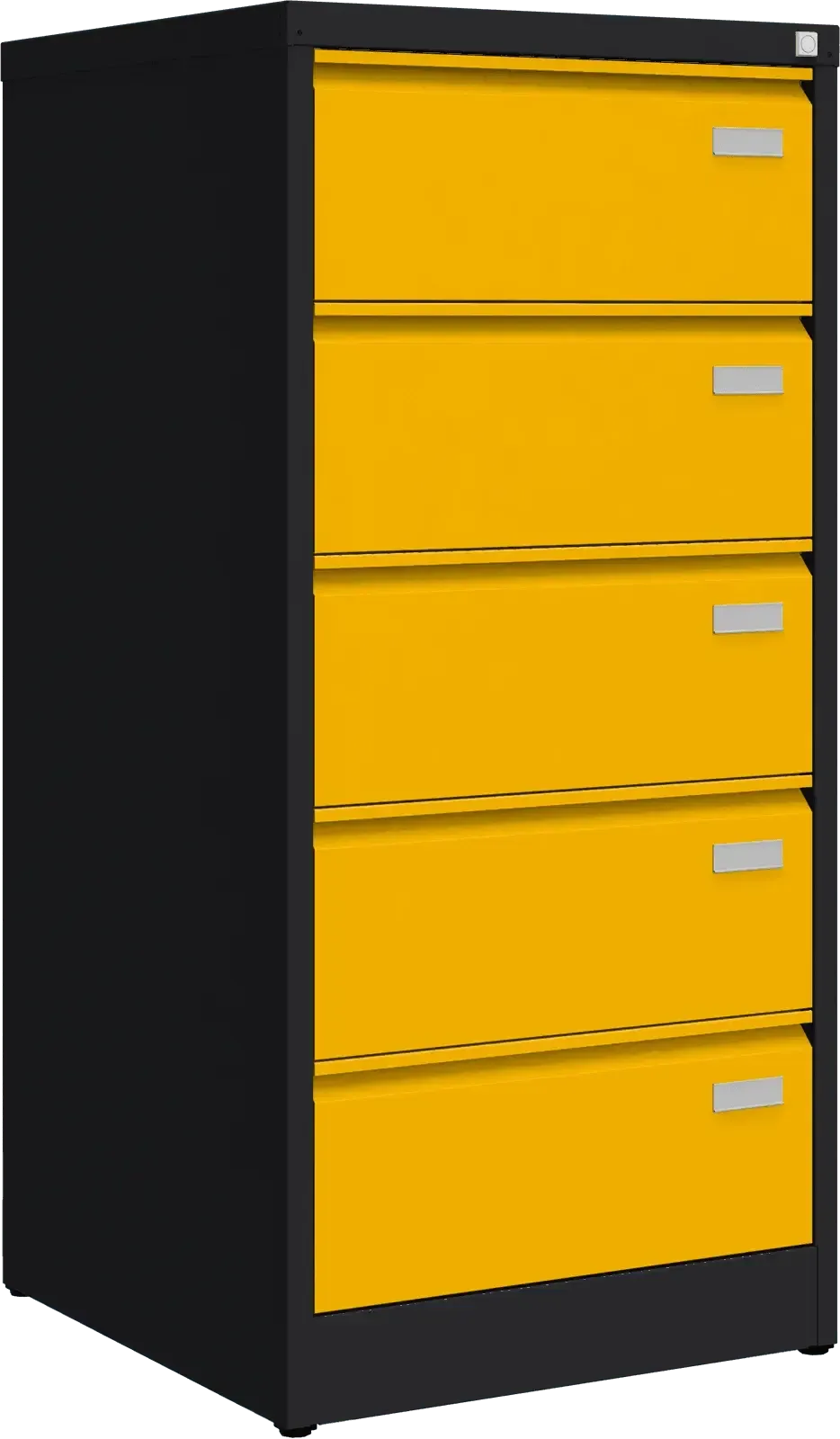 Metallist failikapp Archive, 1292x608x633 mm, B5-formaadile – must / kollane