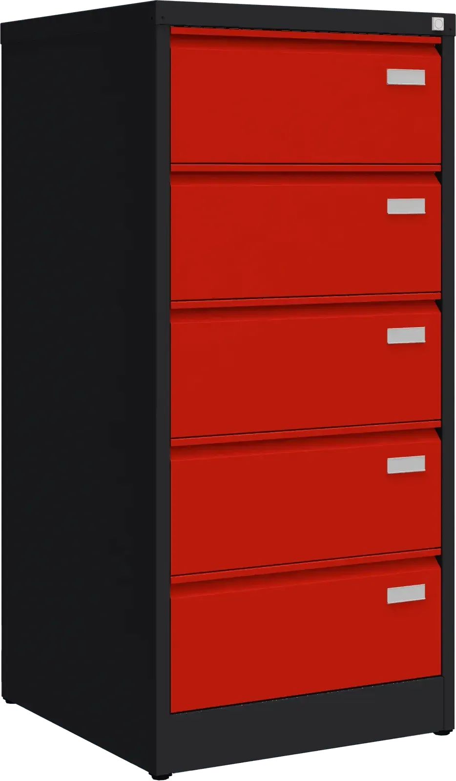 Metallist failikapp Archive, 1292x608x633 mm, B5-formaadile – must / punane