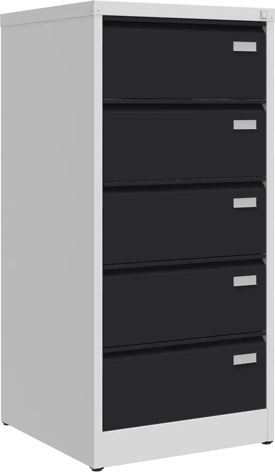 Metallist failikapp Archive, 1292x608x633 mm, B5-formaadile – helehall / must