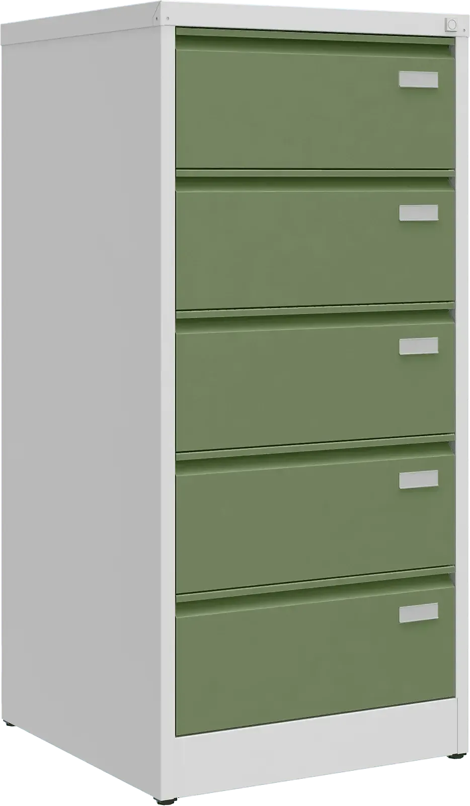 Metallist failikapp Archive, 1292x608x633 mm, B5-formaadile – helehall / roheline