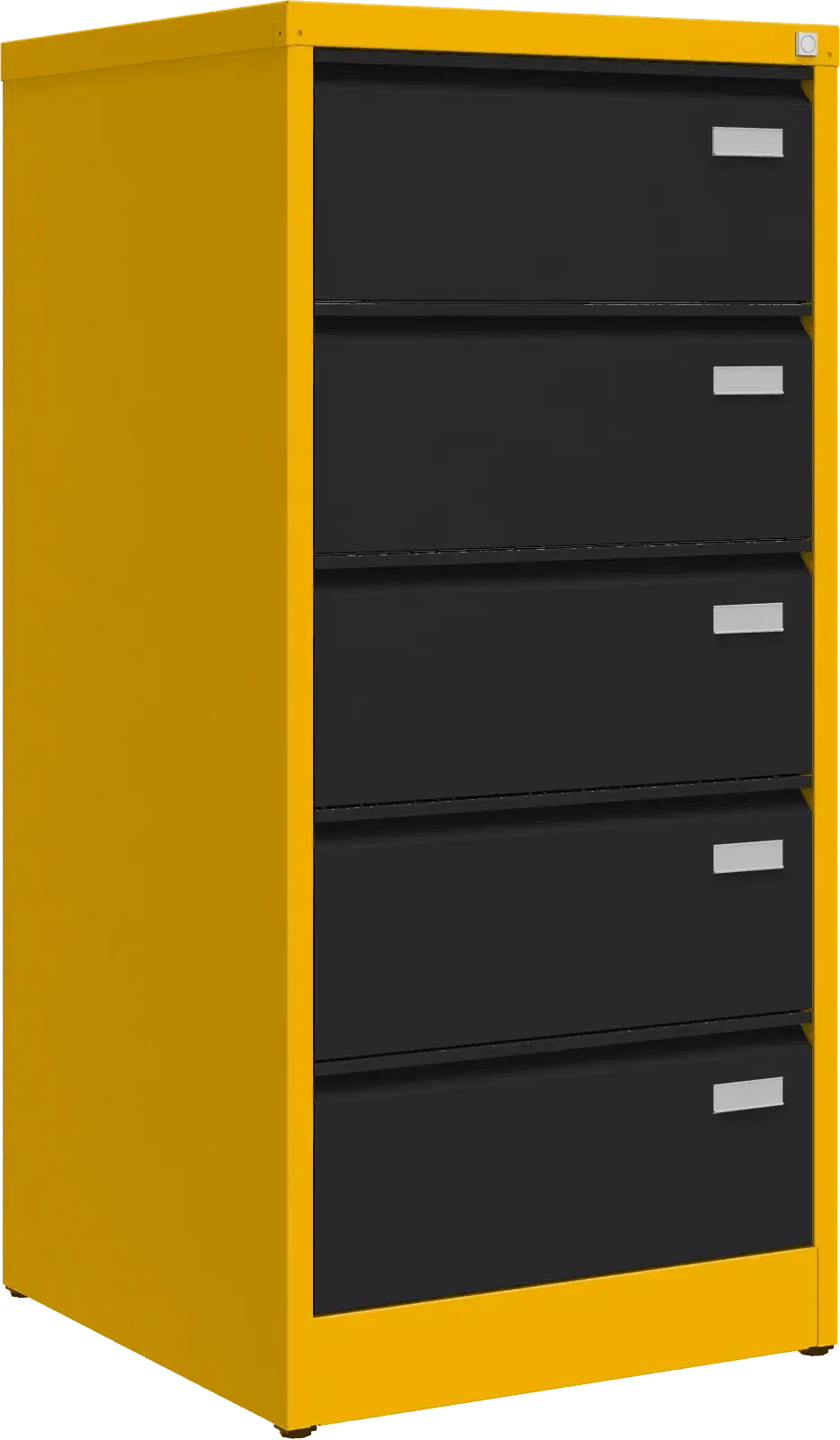 Metallist failikapp Archive, 1292x608x633 mm, B5-formaadile – kollane / must