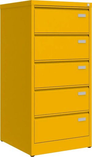 Metallist failikapp Archive, 1292x608x633 mm, B5-formaadile – kollane / kollane