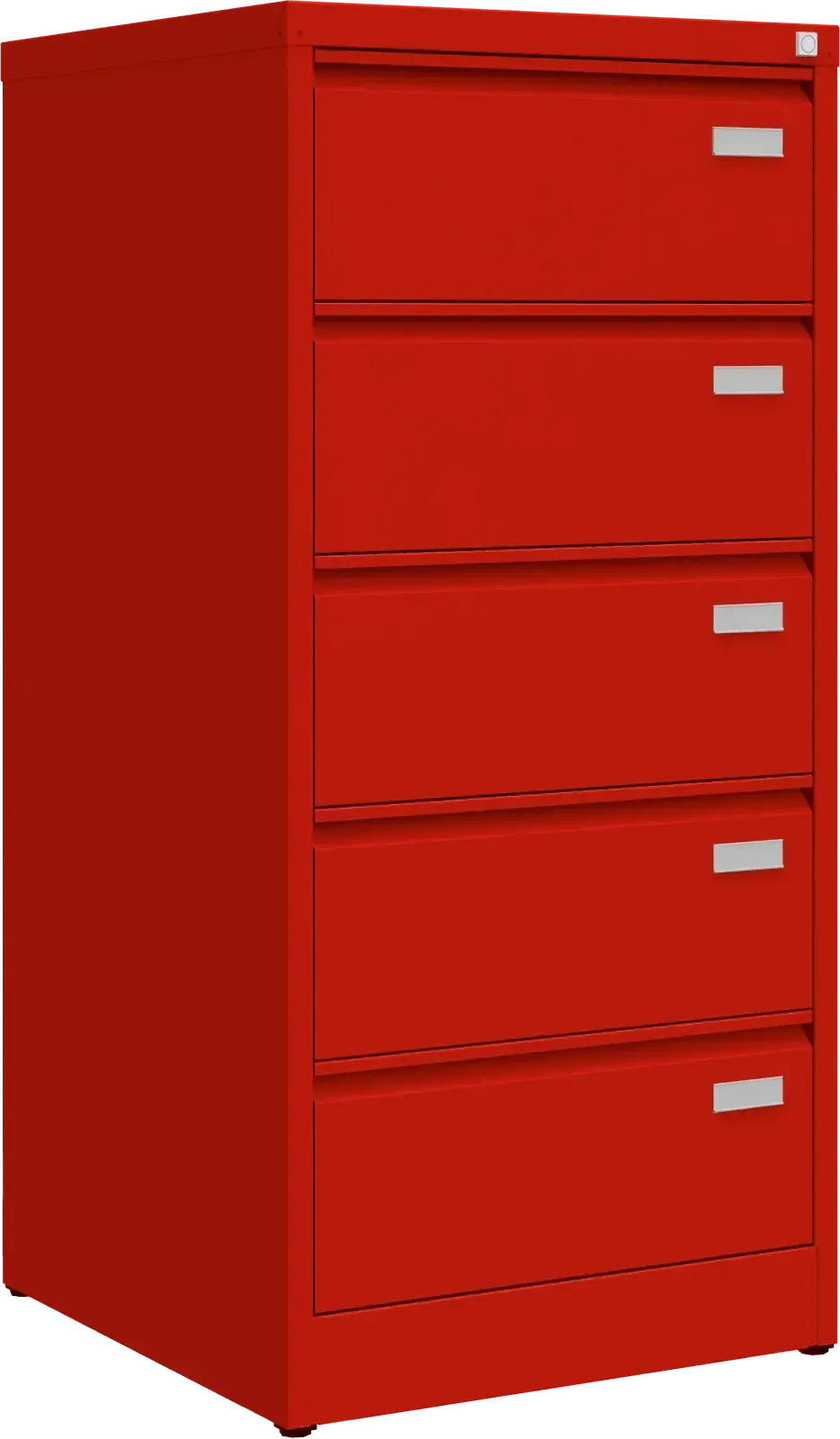 Metallist failikapp Archive, 1292x608x633 mm, B5-formaadile – punane / punane