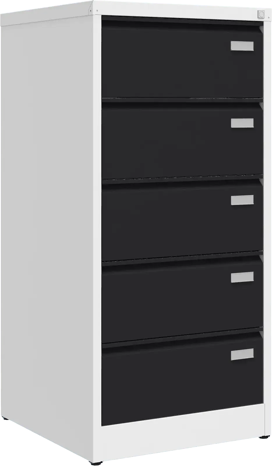 Metallist failikapp Archive, 1292x608x633 mm, B5-formaadile – valge / must