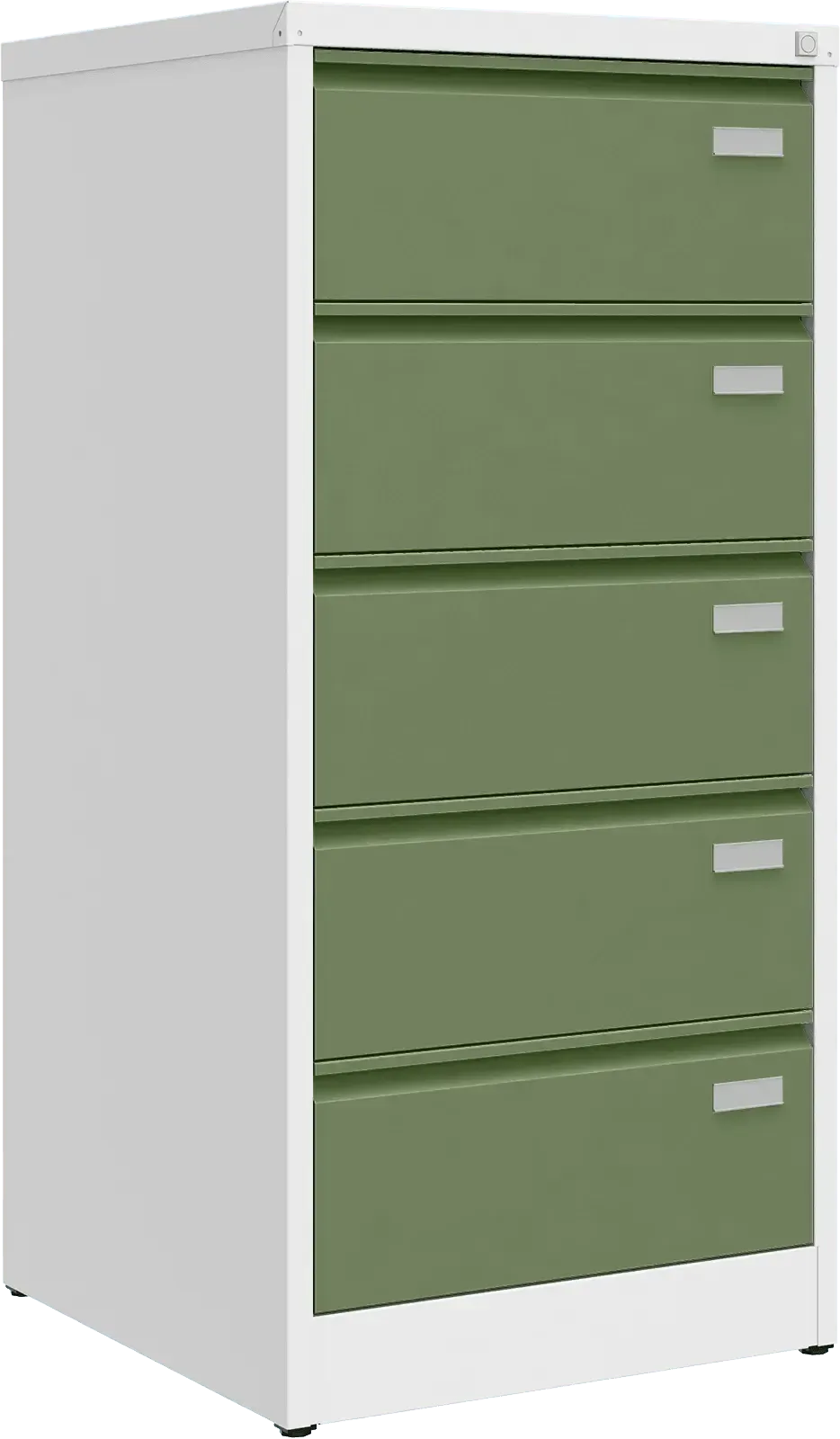 Metallist failikapp Archive, 1292x608x633 mm, B5-formaadile – valge / roheline