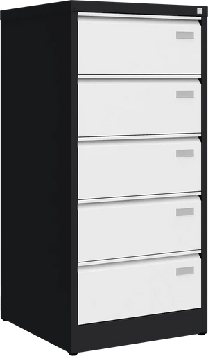 Metallist failikapp Archive, 1292x608x633 mm, B5-formaadile – must / valge