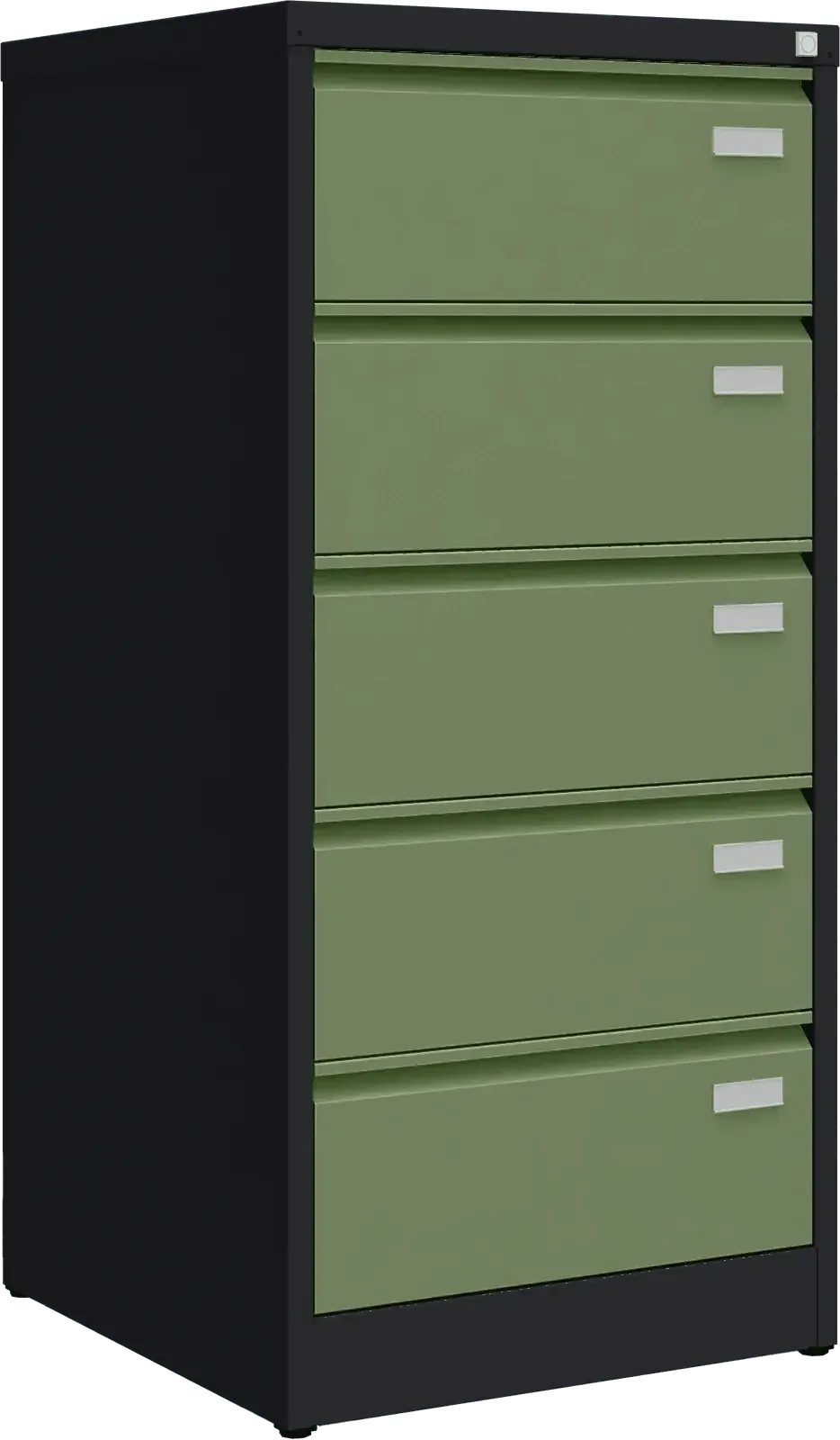 Metallist failikapp Archive, 1292x608x633 mm, B5-formaadile – must / roheline