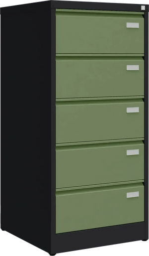 Metallist failikapp Archive, 1292x608x633 mm, B5-formaadile – must / roheline