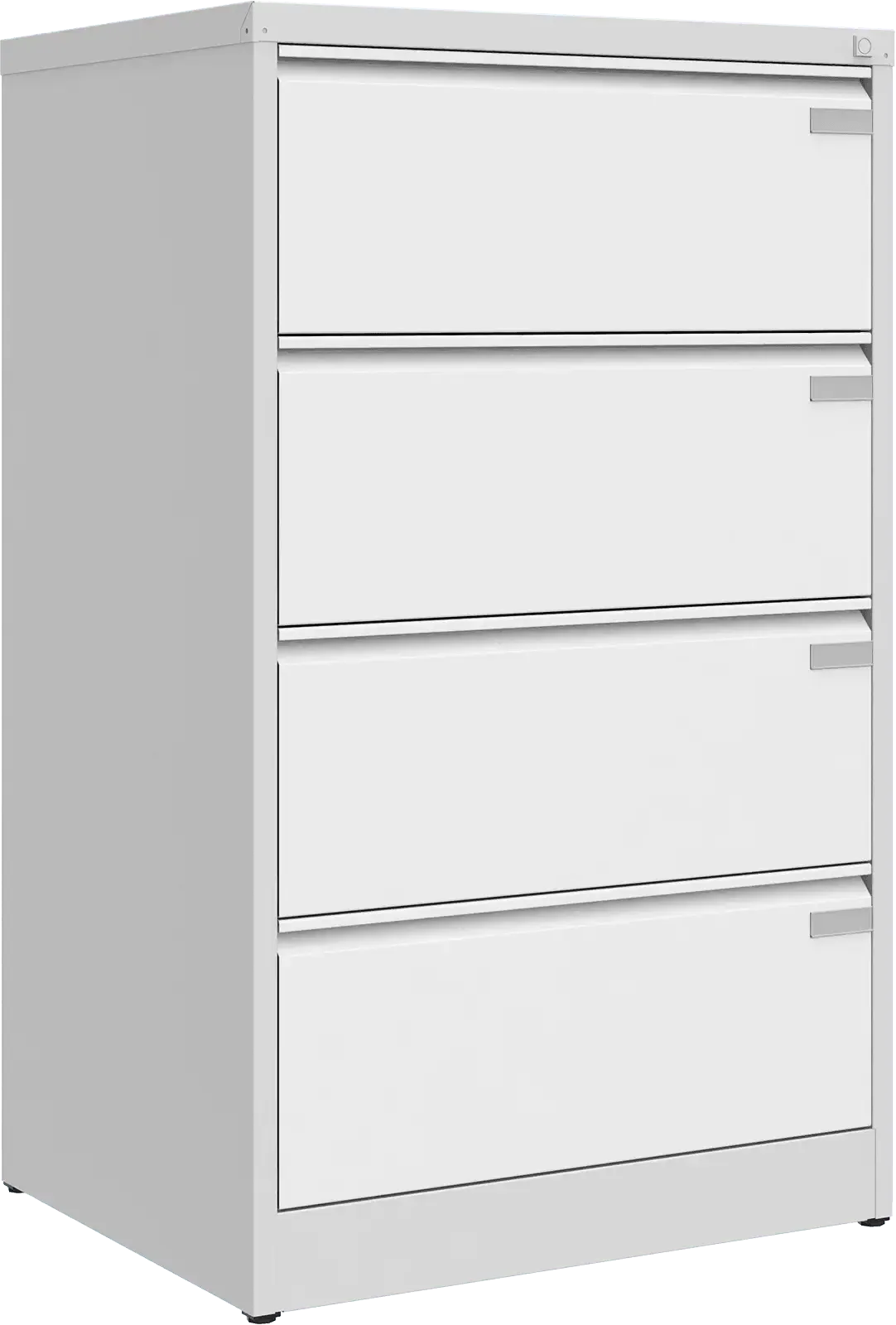 Metallist kartoteegikapp Archive, 1292x775x633 mm, A4-formaadile – helehall / valge
